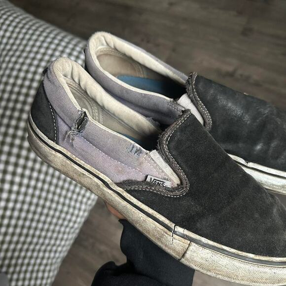 Vans Antihero Black Blue Slip On Pro Skate Cush Skate Shoe - Picture 2 of 8